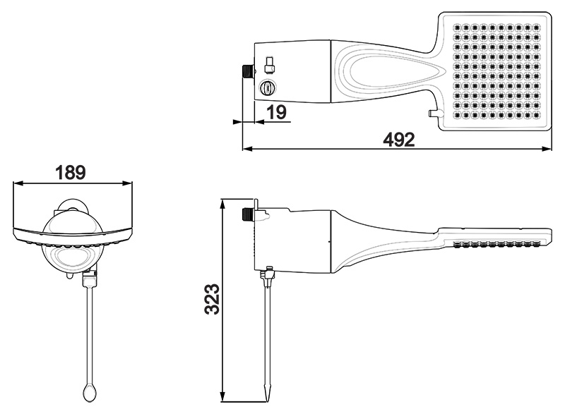 Desenho técnico — Loren Shower Ultra Eletrônico