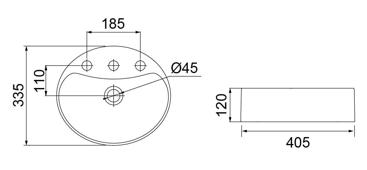 Desenho técnico — Combo Cuba OA-01 com Torneira