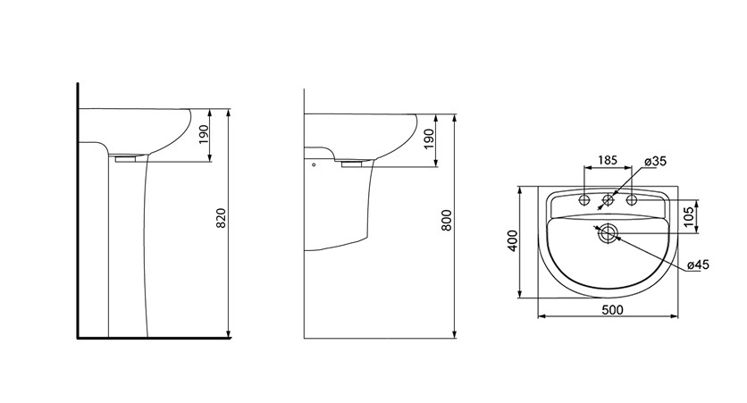 Desenho técnico — Loren Luna LC-41